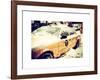 Yellow Cab in the Snow-Philippe Hugonnard-Framed Art Print