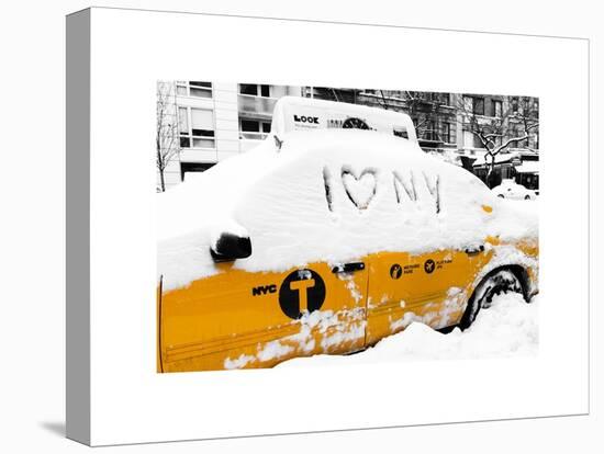 Yellow Cab in the Snow-Philippe Hugonnard-Stretched Canvas