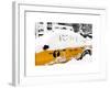 Yellow Cab in the Snow-Philippe Hugonnard-Framed Art Print