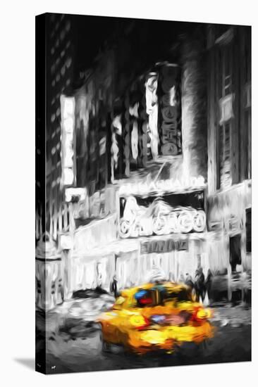 Yellow Cab - In the Style of Oil Painting-Philippe Hugonnard-Stretched Canvas