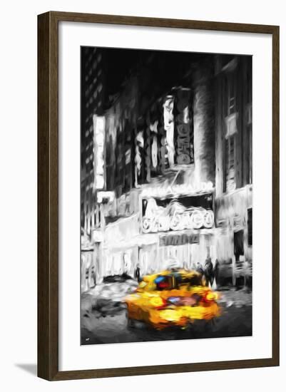 Yellow Cab - In the Style of Oil Painting-Philippe Hugonnard-Framed Giclee Print