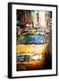 Yellow Cab - In the Style of Oil Painting-Philippe Hugonnard-Framed Giclee Print