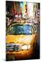 Yellow Cab - In the Style of Oil Painting-Philippe Hugonnard-Mounted Giclee Print