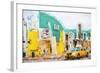 Yellow Cab - In the Style of Oil Painting-Philippe Hugonnard-Framed Giclee Print