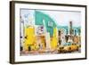 Yellow Cab - In the Style of Oil Painting-Philippe Hugonnard-Framed Giclee Print