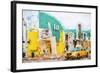 Yellow Cab - In the Style of Oil Painting-Philippe Hugonnard-Framed Giclee Print