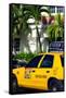 Yellow Cab of Miami Beach - Florida-Philippe Hugonnard-Framed Stretched Canvas