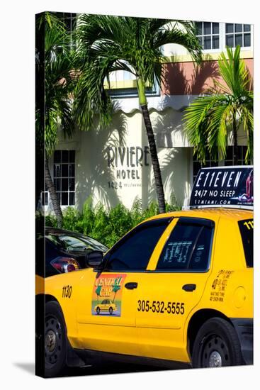 Yellow Cab of Miami Beach - Florida-Philippe Hugonnard-Stretched Canvas