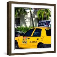 Yellow Cab of Miami Beach - Florida-Philippe Hugonnard-Framed Photographic Print