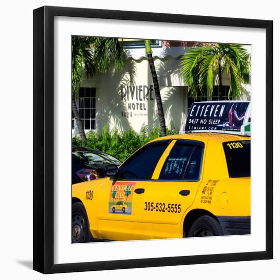 Yellow Cab of Miami Beach - Florida-Philippe Hugonnard-Framed Photographic Print