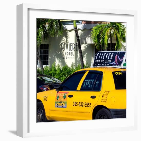 Yellow Cab of Miami Beach - Florida-Philippe Hugonnard-Framed Photographic Print