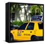 Yellow Cab of Miami Beach - Florida-Philippe Hugonnard-Framed Stretched Canvas