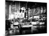 Yellow Cab on 7th Avenue at Times Square by Night-Philippe Hugonnard-Mounted Photographic Print