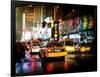 Yellow Cab on 7th Avenue at Times Square by Night-Philippe Hugonnard-Framed Photographic Print