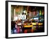 Yellow Cab on 7th Avenue at Times Square by Night-Philippe Hugonnard-Framed Photographic Print