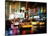 Yellow Cab on 7th Avenue at Times Square by Night-Philippe Hugonnard-Stretched Canvas