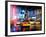 Yellow Cab on 7th Avenue at Times Square by Night-Philippe Hugonnard-Framed Photographic Print