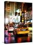 Yellow Cab on 7th Avenue at Times Square by Night-Philippe Hugonnard-Stretched Canvas