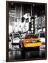 Yellow Cab on 7th Avenue at Times Square by Night-Philippe Hugonnard-Framed Photographic Print