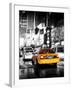 Yellow Cab on 7th Avenue at Times Square by Night-Philippe Hugonnard-Framed Photographic Print