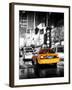 Yellow Cab on 7th Avenue at Times Square by Night-Philippe Hugonnard-Framed Photographic Print