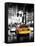 Yellow Cab on 7th Avenue at Times Square by Night-Philippe Hugonnard-Framed Stretched Canvas