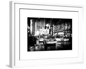 Yellow Cab on 7th Avenue at Times Square by Night-Philippe Hugonnard-Framed Art Print