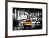 Yellow Cab on 7th Avenue at Times Square by Night-Philippe Hugonnard-Framed Art Print