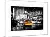 Yellow Cab on 7th Avenue at Times Square by Night-Philippe Hugonnard-Mounted Art Print