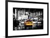 Yellow Cab on 7th Avenue at Times Square by Night-Philippe Hugonnard-Framed Art Print