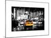 Yellow Cab on 7th Avenue at Times Square by Night-Philippe Hugonnard-Mounted Art Print