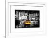 Yellow Cab on 7th Avenue at Times Square by Night-Philippe Hugonnard-Framed Art Print