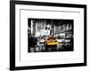 Yellow Cab on 7th Avenue at Times Square by Night-Philippe Hugonnard-Framed Art Print