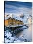 Yellow Cabins - Vertical-Michael Blanchette Photography-Stretched Canvas