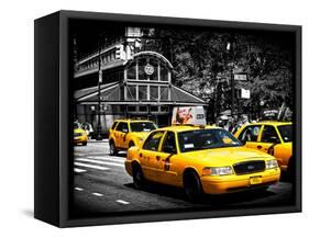 Yellow Cabs, 72nd Street, IRT Broadway Subway Station, Upper West Side of Manhattan, New York-Philippe Hugonnard-Framed Stretched Canvas