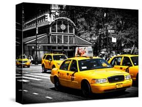 Yellow Cabs, 72nd Street, IRT Broadway Subway Station, Upper West Side of Manhattan, New York-Philippe Hugonnard-Stretched Canvas