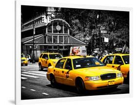 Yellow Cabs, 72nd Street, IRT Broadway Subway Station, Upper West Side of Manhattan, New York-Philippe Hugonnard-Framed Photographic Print