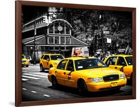 Yellow Cabs, 72nd Street, IRT Broadway Subway Station, Upper West Side of Manhattan, New York-Philippe Hugonnard-Framed Photographic Print