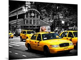 Yellow Cabs, 72nd Street, IRT Broadway Subway Station, Upper West Side of Manhattan, New York-Philippe Hugonnard-Mounted Photographic Print