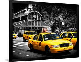 Yellow Cabs, 72nd Street, IRT Broadway Subway Station, Upper West Side of Manhattan, New York-Philippe Hugonnard-Framed Photographic Print