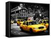 Yellow Cabs, 72nd Street, IRT Broadway Subway Station, Upper West Side of Manhattan, New York-Philippe Hugonnard-Framed Stretched Canvas