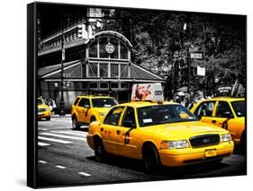 Yellow Cabs, 72nd Street, IRT Broadway Subway Station, Upper West Side of Manhattan, New York-Philippe Hugonnard-Framed Stretched Canvas