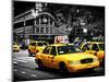 Yellow Cabs, 72nd Street, IRT Broadway Subway Station, Upper West Side of Manhattan, New York-Philippe Hugonnard-Mounted Photographic Print