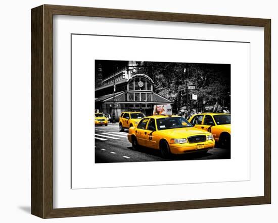 Yellow Cabs, 72nd Street, IRT Broadway Subway Station, Upper West Side of Manhattan, New York-Philippe Hugonnard-Framed Art Print