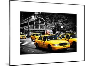 Yellow Cabs, 72nd Street, IRT Broadway Subway Station, Upper West Side of Manhattan, New York-Philippe Hugonnard-Mounted Art Print