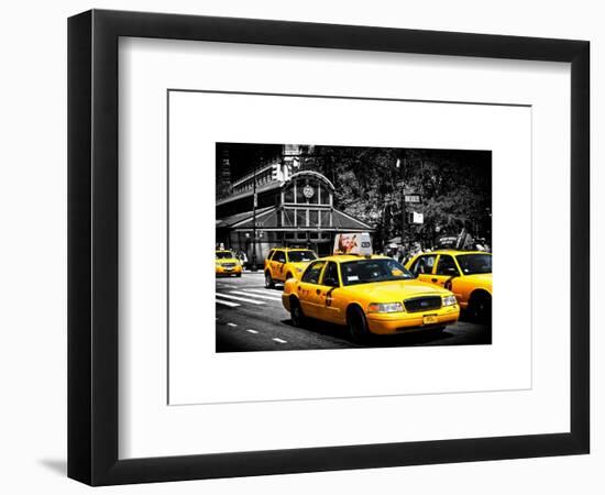 Yellow Cabs, 72nd Street, IRT Broadway Subway Station, Upper West Side of Manhattan, New York-Philippe Hugonnard-Framed Art Print