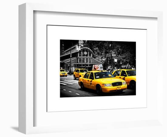 Yellow Cabs, 72nd Street, IRT Broadway Subway Station, Upper West Side of Manhattan, New York-Philippe Hugonnard-Framed Art Print