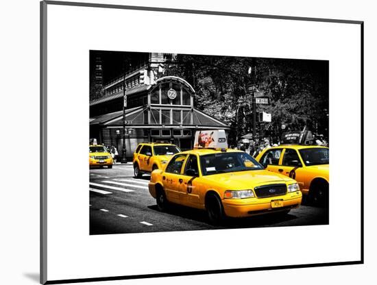 Yellow Cabs, 72nd Street, IRT Broadway Subway Station, Upper West Side of Manhattan, New York-Philippe Hugonnard-Mounted Art Print