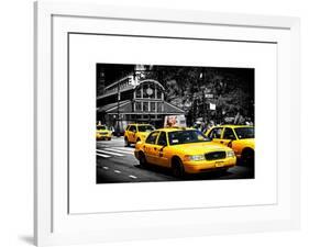 Yellow Cabs, 72nd Street, IRT Broadway Subway Station, Upper West Side of Manhattan, New York-Philippe Hugonnard-Framed Art Print