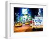 Yellow Cabs and Police Truck at Times Square by Night, Manhattan, New York, US, Colors Night-Philippe Hugonnard-Framed Photographic Print